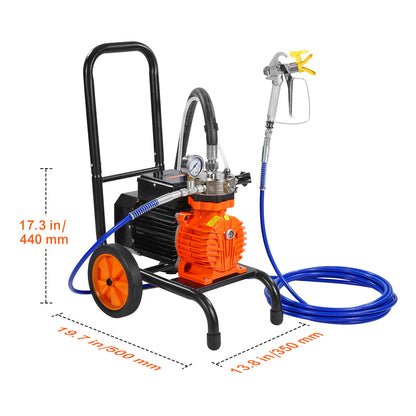 Airless Verfspuit – Verfspuitapparaat – Spuitmachine – Verfspuitwagen – Verfspuitpistool – 900W Motor – Zelfaanzuigend