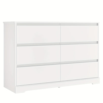 Ladeblok – Ladekast – Kast – Dressoir – Opbergkast – 6 Ruime Lades – Hoogwaardig MDF & Houten Ladepanelen – 120x40x82 cm – Anti-Omvalbeveiliging
