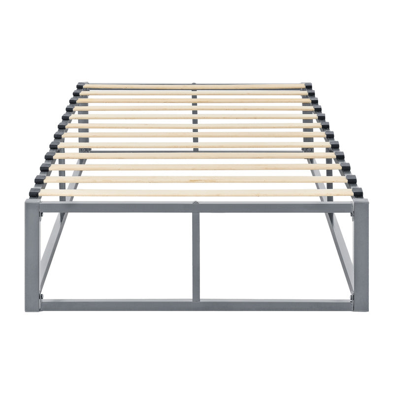 Bedframe – Metalen Bed – Bedframe Met Lattenbodem – Stabiel Bed – Tweepersoonsbed – Zwart – Stevig Gecoat Staal – Onderhoudsvriendelijk