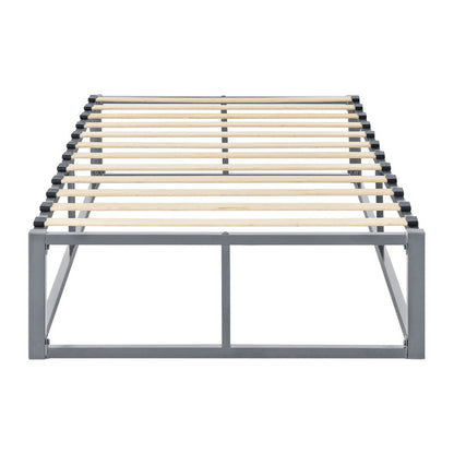 Bedframe – Metalen Bed – Bedframe Met Lattenbodem – Stabiel Bed – Tweepersoonsbed – Zwart – Stevig Gecoat Staal – Onderhoudsvriendelijk
