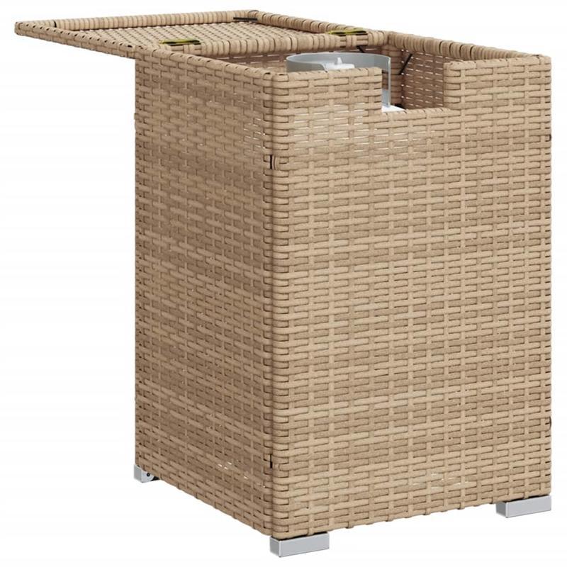 Gasfleshoes – Gasflesbescherming – Camping Gaskoker – Outdoor Gasfles Tafel – Beige – Duurzaam Resin Materiaal – Compact 40x40x60 cm