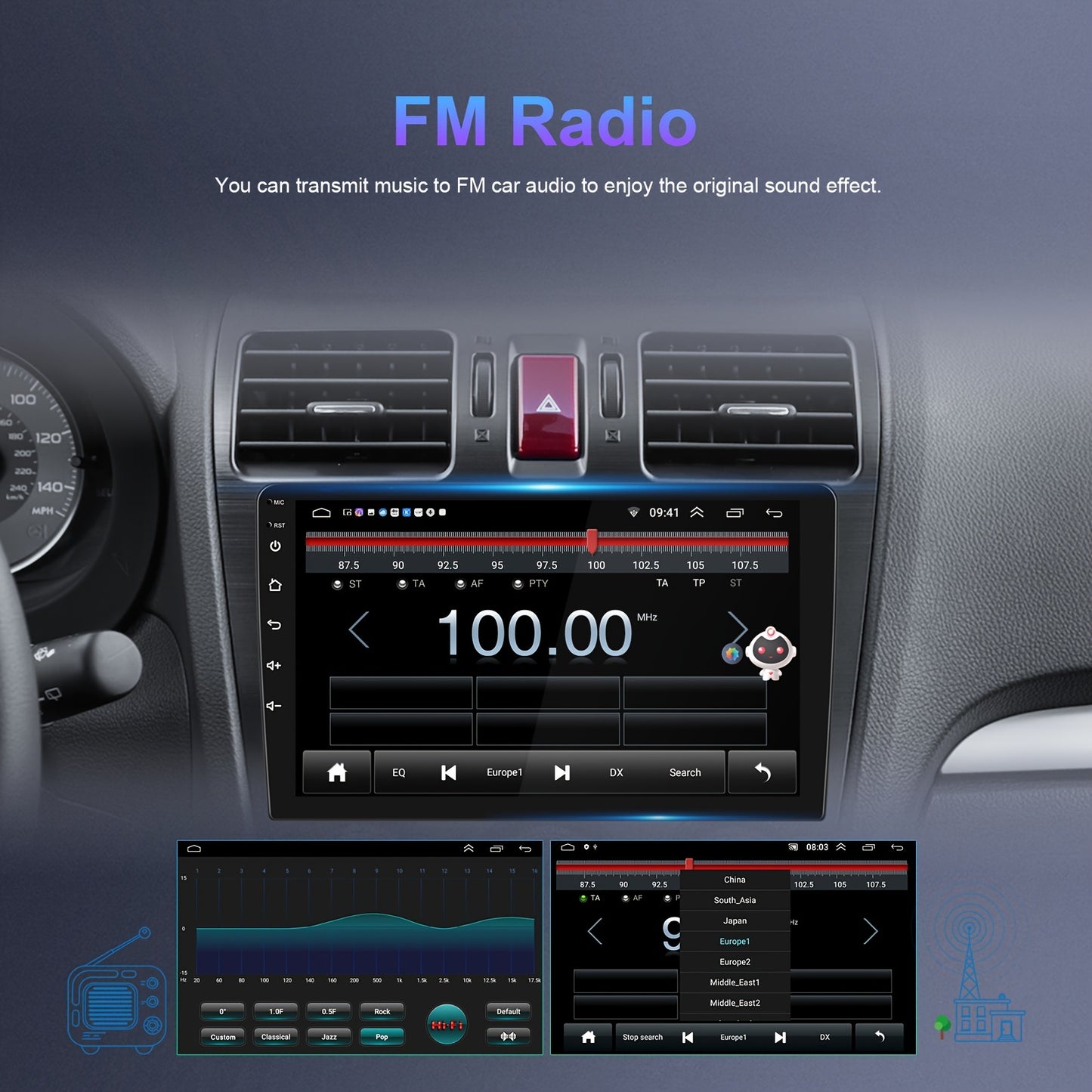Autoradio Renault Captur – Multimedia Unit – Navigatiesysteem – Carplay Radio – Bluetooth Radio – 9 Inch Touchscreen – 8-Core Processor & Draadloos CarPlay - QUORE