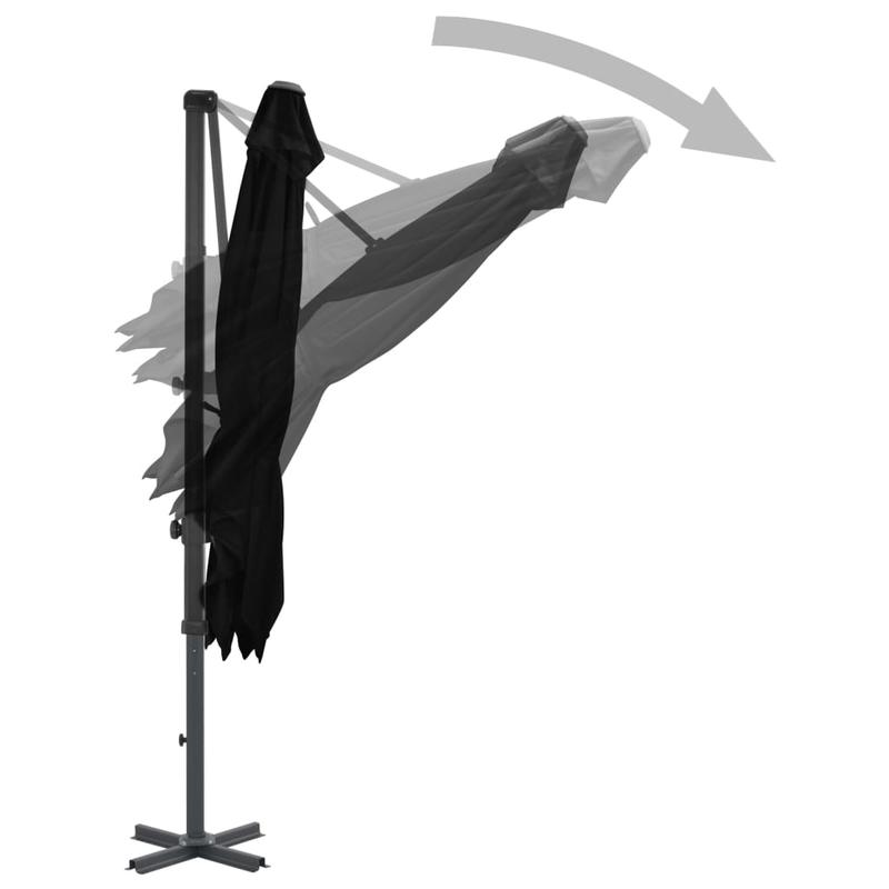 Parasol – Zonnescherm – Luifel – Schaduwdoek – Drijvende Parasol – 250 X 250 Cm – Aluminium Paal – Verstelbaar En Draaibaar