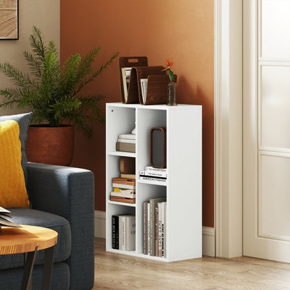Boekenkast – Opbergkast – Rek – Stelling – Dressoir – Wit – Multifunctioneel & Ruimtebesparend – Stevig Spaanplaat Met Valbeveiliging