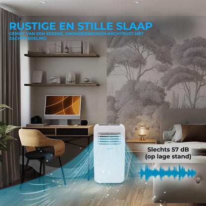 Mobiele airco – Draagbare airconditioner – Verkoeler – Ontvochtiger – Ventilator – 12.000 BTU – Stil en Compact ontwerp