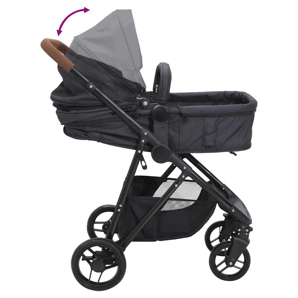 Buggy – Wandelwagen – Kinderwagen – Plooibuggy – Reisbuggy – 3-in-1 Multifunctioneel – Stabiel Stalen Frame – Verstelbare Zitpositie – Inklapbaar Compact