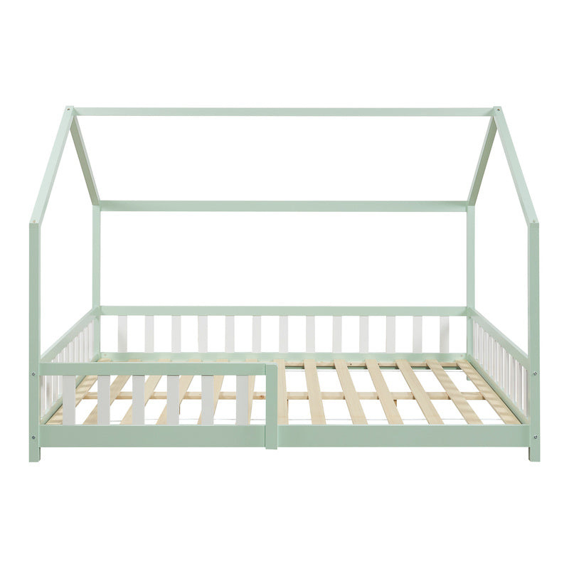 Kinderbed – Kinderbedden – Eenpersoonsbed – Hoogslaper – Stapelbed – Grijs – 90x200 cm – Massief Dennehout – Valbeveiliging