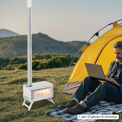 Draagbare Houtkachel – Outdoor Kachel – Rvs Kachel – Campingkachel – Picknickkachel – Compact Formaat – Roestvrij Staal