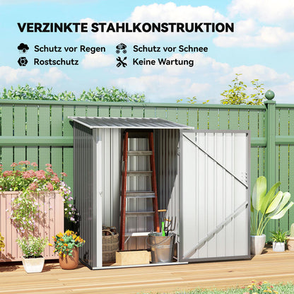 Gereedschapsschuur – Tuinberging – Berging – Opberghok – Tuinkast – Grote Afmetingen 100x103x160 cm – Robuust Gegalvaniseerd Staal – Verwijderbare Panelen