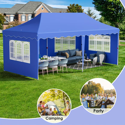 Inklapbare Partytent – Tuinpaviljoen – Evenemententent – Overkapping – Waterdicht Doek – UV-Bescherming – Verstelbare Hoogte