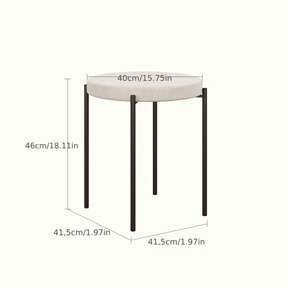 Eetkamerstoelen – Stapelbare Stoelen – Keukenstoelen – Krukken – Zitmeubilair – Set Van 4 Beige – Ruimtebesparend Ontwerp – Stevig Metalen Frame