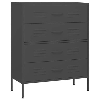 Industriële Opbergkast – Opbergmeubel – Kasten – Opbergbox – Organizer – Antraciet – Modern Minimalistisch Design – Stevige Houten Constructie – Met Lade, Planken en Slot