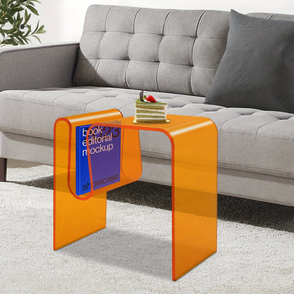 Bijzettafel – Side Table – Salontafel – Nachtkastje – Banktafel – M-Vorm – Acryl – Ruimtebesparend Design – Krasbestendig & Gemakkelijk Schoon Te Maken