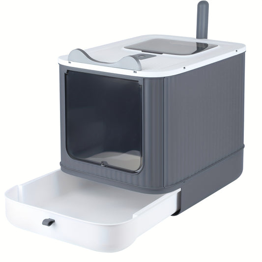 Kattenbak – Kattentoilet – Kattentoilet Trainingsset – Kattentoilet Trainingssysteem – Kattentoilet Kit – Ruimtebesparend Design – Hygiënisch ABS Materiaal 35x45x37 cm