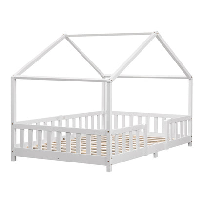 Kinderbed – Kinderbedden – Bedhuisje – Kinderbed Frame – Kinderbed 120x200cm – Valbeveiliging – Massief Dennenhout