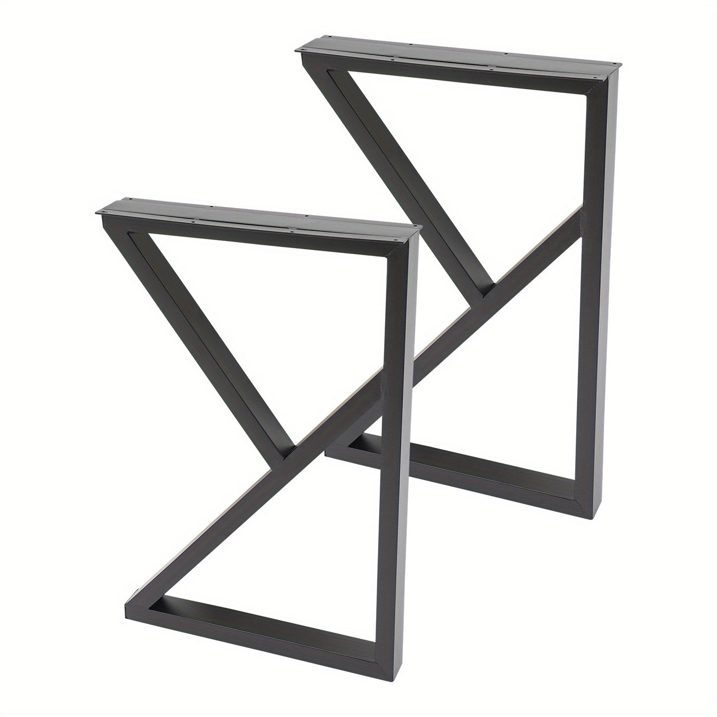 Tafelpoten – Meubelpoten – Tafelpoot Onderstel – Bureaupoten – Zwarte Metalen Poten – Industrieel Design – K-Vorm – 71 cm Hoog – Draagvermogen 200 kg