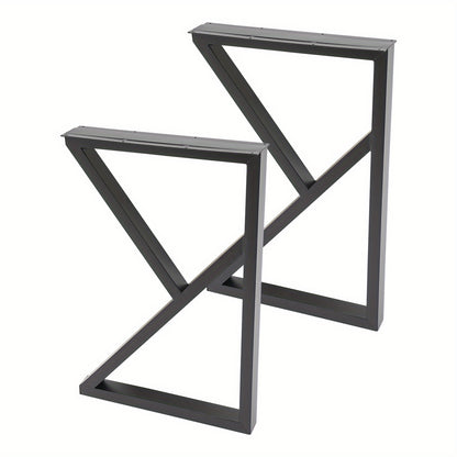 Tafelpoten – Meubelpoten – Tafelpoot Onderstel – Bureaupoten – Zwarte Metalen Poten – Industrieel Design – K-Vorm – 71 cm Hoog – Draagvermogen 200 kg