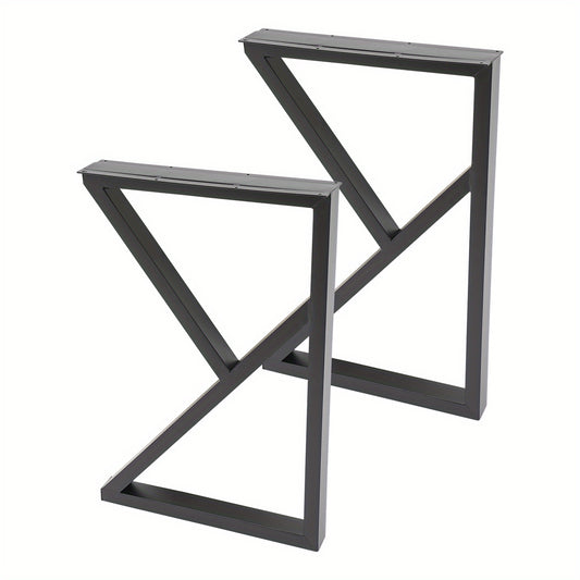 Tafelpoten – Meubelpoten – Tafelpoot Onderstel – Bureaupoten – Zwarte Metalen Poten – Industrieel Design – K-Vorm – 71 cm Hoog – Draagvermogen 200 kg