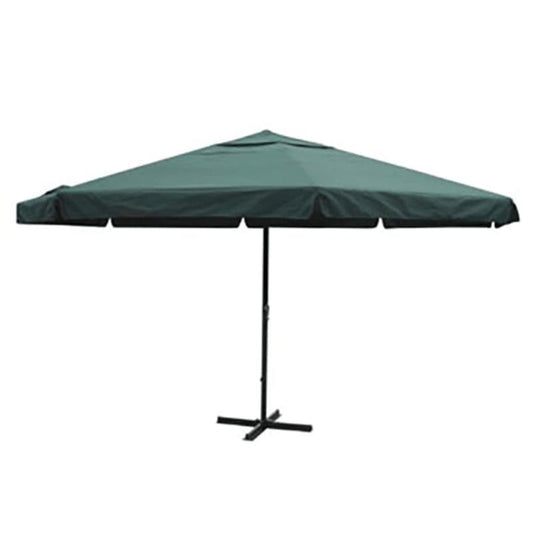 Strandparasol – Tuinparasol – Terrasparasol – Buitenzonwering – Parasoldoek – 500 cm Vierkant – UV-Bescherming – Stevig Metalen Frame