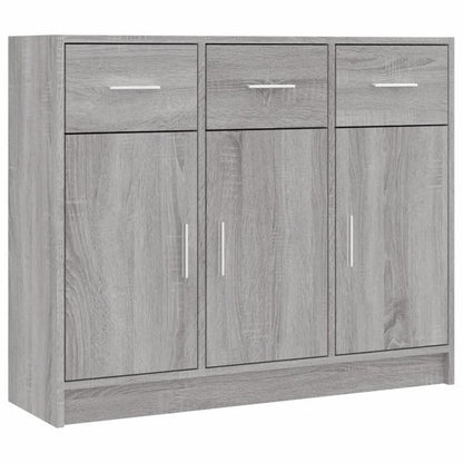 Dressoir – Kast – Opbergmeubel – Bufetkast – Sideboard – Sonoma Grijs – Compact 91x28x75 cm – Duurzaam Plaatmateriaal