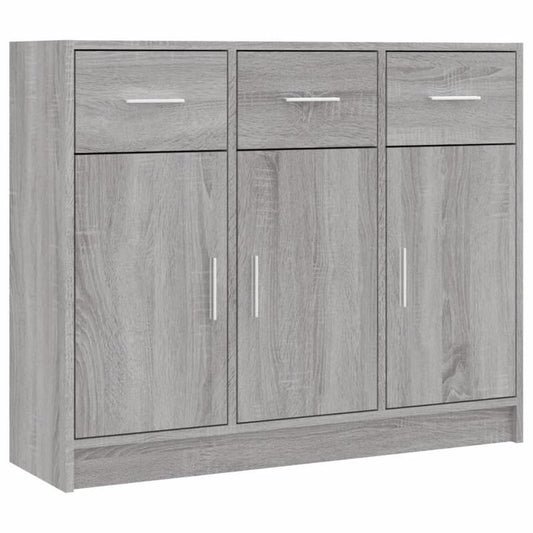 Dressoir – Kast – Opbergmeubel – Bufetkast – Sideboard – Sonoma Grijs – Compact 91x28x75 cm – Duurzaam Plaatmateriaal