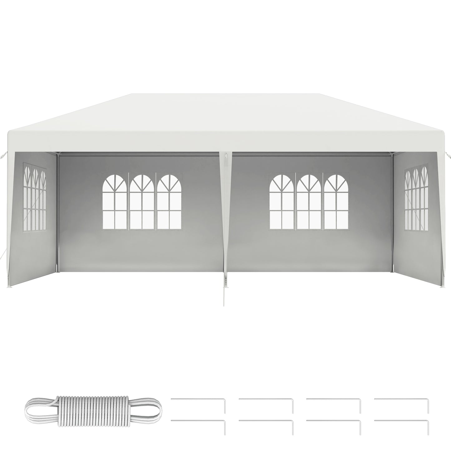 Partytent – Privacy Tent – Pop-up Tent – Overkapping – Pavilion – Extra Groot 3x9m – Stevig Stalen Frame – Water- en UV-bestendig PE Dak