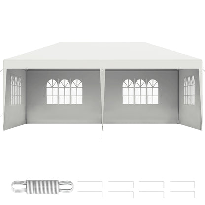Partytent – Privacy Tent – Pop-up Tent – Overkapping – Pavilion – Extra Groot 3x9m – Stevig Stalen Frame – Water- en UV-bestendig PE Dak