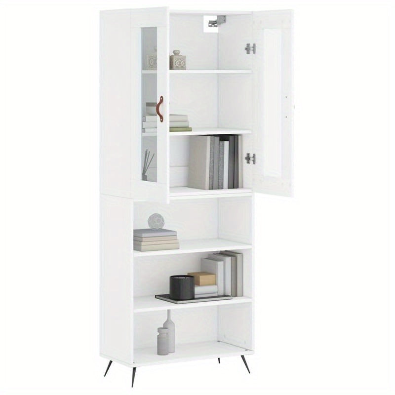 Hoge kast 69.5x34x180cm bewerkt hout wit, Haute Armoire Rangement Chambre, Armoire En Hauteur Rangement, Armoire Haute Noir Rangement, Armoire En Coinde Rangement Haute, Haute Armoire De Rangement, Armoire Rangement Menteau,