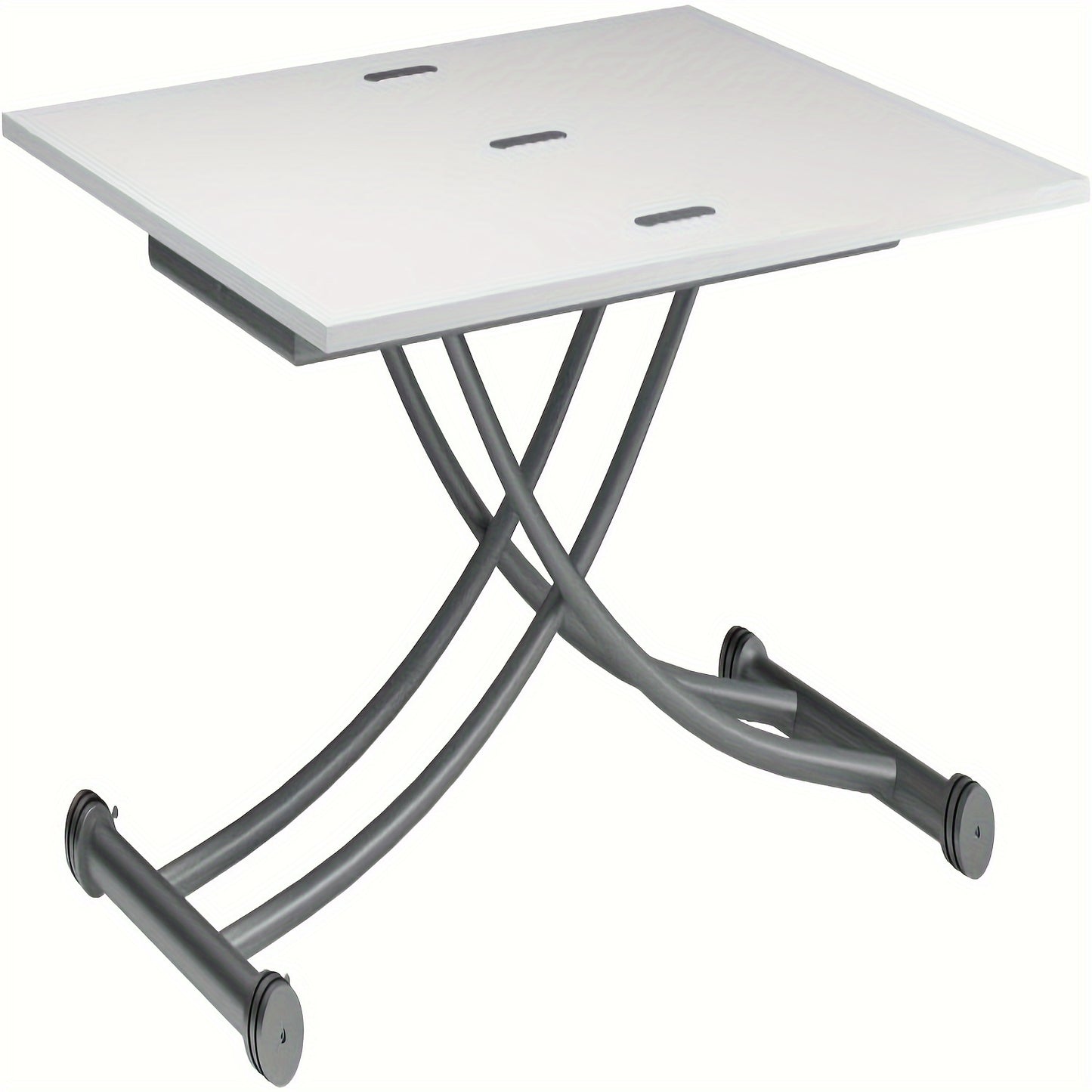 Multifunctionele Eettafel – Verstelbare Salontafel – Uitschuifbare Tafel – Lounge Tafel – Partytafel – Zwarte Walnoot Houtlook – Stevig Metalen Frame – Compact & Ruimtelijk