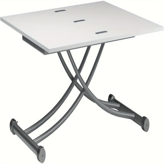 Multifunctionele Eettafel – Verstelbare Salontafel – Uitschuifbare Tafel – Lounge Tafel – Partytafel – Zwarte Walnoot Houtlook – Stevig Metalen Frame – Compact & Ruimtelijk