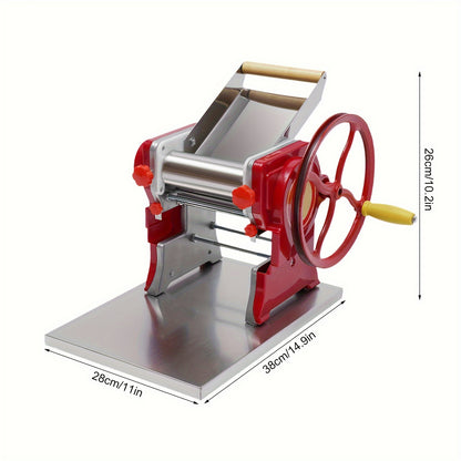 Pastamachine – Noedelmaker – Noodle Roller – Dumpling Maker – Wonton Machine – Roestvrij Staal & ABS – Voor 5-10 Personen – Variabele Snijdikte 0,5-5 mm
