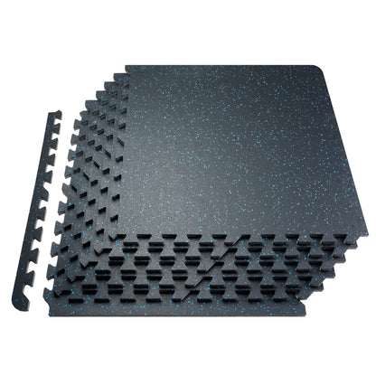 Fitnessvloer – Sportvloer – Trainingsmat – Gymvloer – Vloertegels – Schokabsorberend – Antislip rubber met EVA foam 25 Tegels 9,3 m²