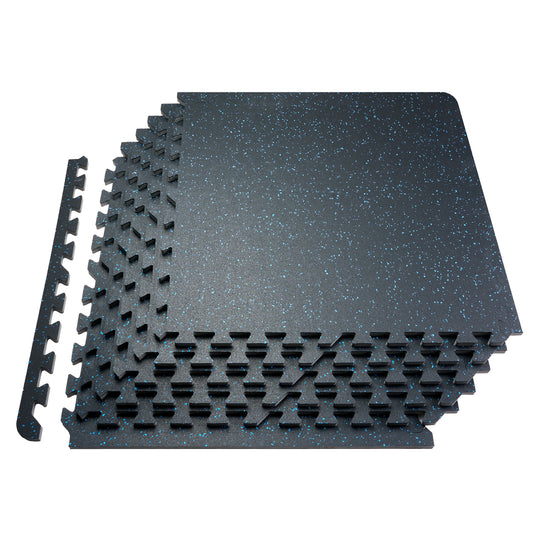 Fitnessvloer – Sportvloer – Trainingsmat – Gymvloer – Vloertegels – Schokabsorberend – Antislip rubber met EVA foam 25 Tegels 9,3 m²