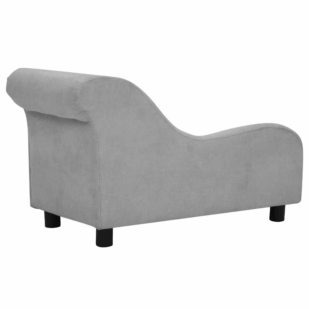 Dierenbank – Huisdieren Sofa – Hondenbed – Kattenmand – Zacht Dierenkussen – Grijs – Stevig Houten Frame – Wasbare Polyester Hoes