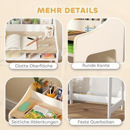Bureau Set – Bureautafel – Werkplek – Bureaustoel – Bureau Meubel – Modern Wit – Duurzaam Niet-Hout – Compact Ruimtebesparend