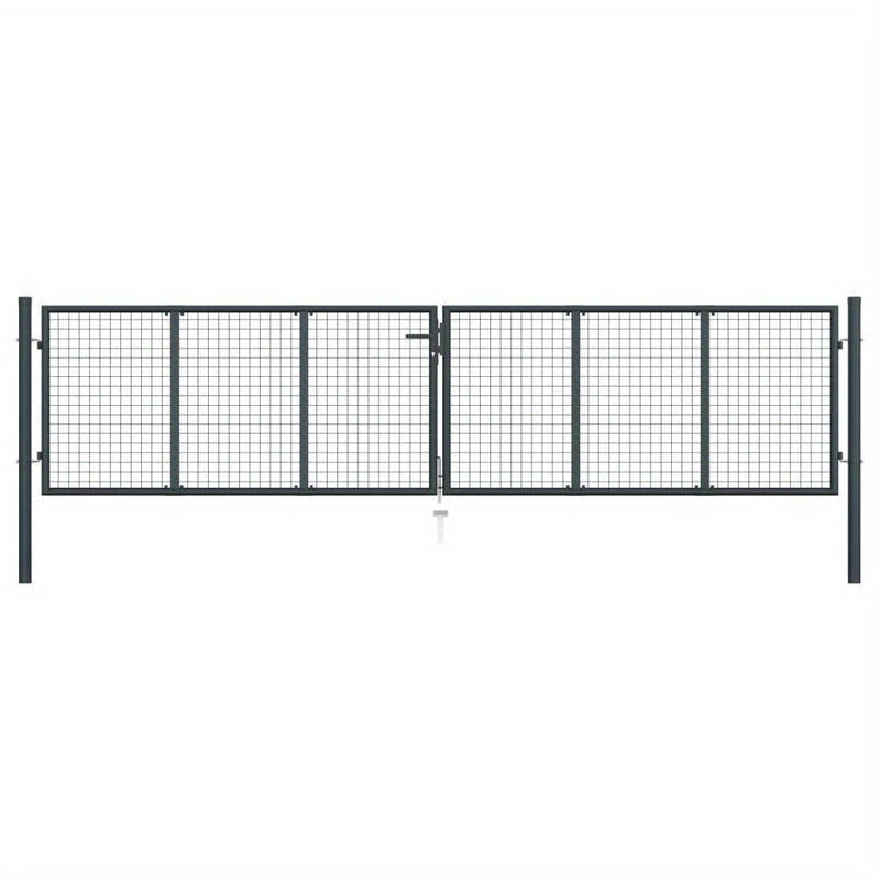 Gaaspoort – Tuinpoort – Afsluitingspoort – Accessoirepoort – Antraciet – Gegalvaniseerd Staal – 400x150 cm – Roest- En Corrosiebestendig