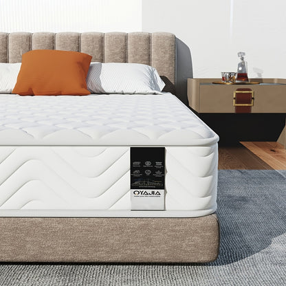 Memory Foam & Spring Mattress - Single/Double (90/140/160*200*18cm) | Thick Medium Firmness & Open Coil Sleep Support | Pressure Relief