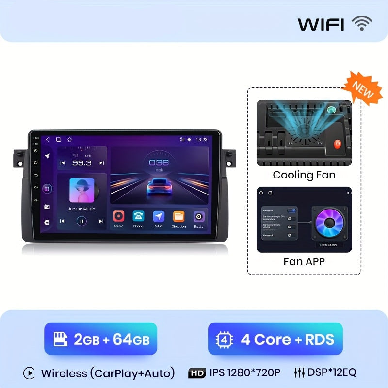 Autoradio – Multimedia Speler – Navigatie Systeem – Touchscreen Radio – Android Auto – 9 Inch Scherm – Wi-Fi Verbinding – 2GB RAM 64GB Opslag