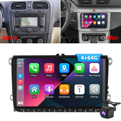 Autoradio – Autoradio Multimedia – Auto Stereo – Auto Radio – 1-DIN Autoradio – 9 Inch Touchscreen – Android 14 Systeem – Wireless CarPlay & Android Auto