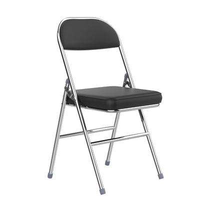 Klapstoel – Vouwstoel – Opvouwbare Stoel – Eetkamerstoel – Conferentiestoel – PU Leren Bekleding – Stevig Metalen Frame