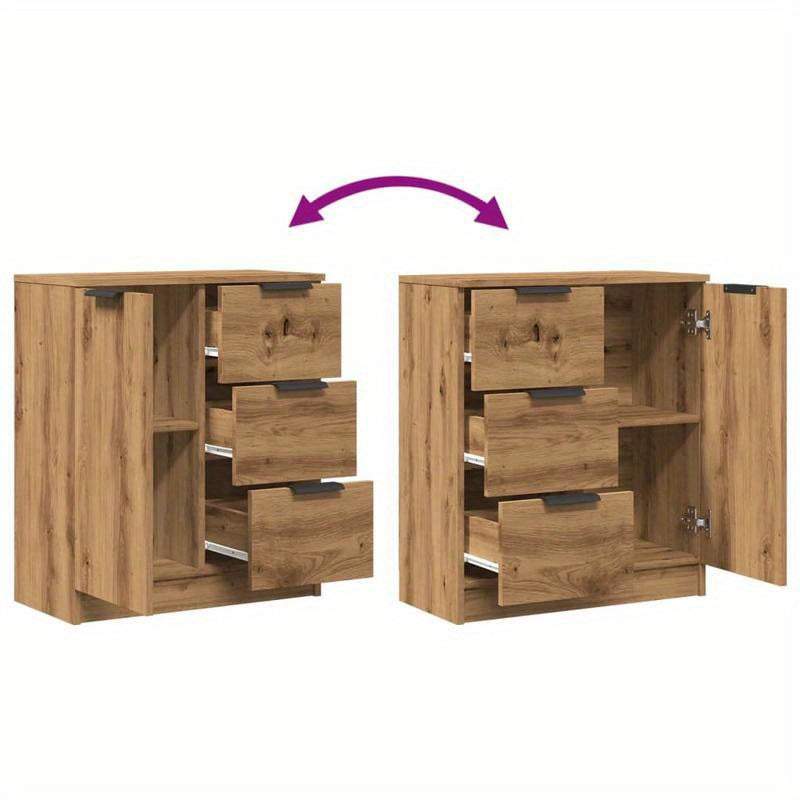 Sideboard 60x30x70cm edited hout artisan eikenkleurig