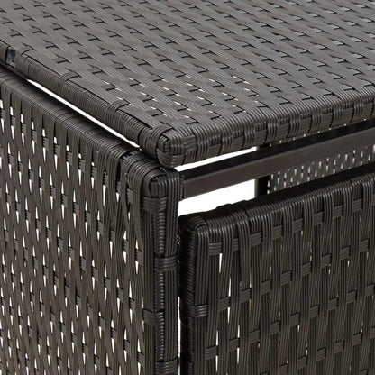 Prullenbakdeksel – Afvalbak Deksel – Vuilnisbak Cover – Afvalbak Hoes – Polyrattan Deksel Nero – Stevig Weerbestendig – Perfecte Pasvorm 274x80x117 cm