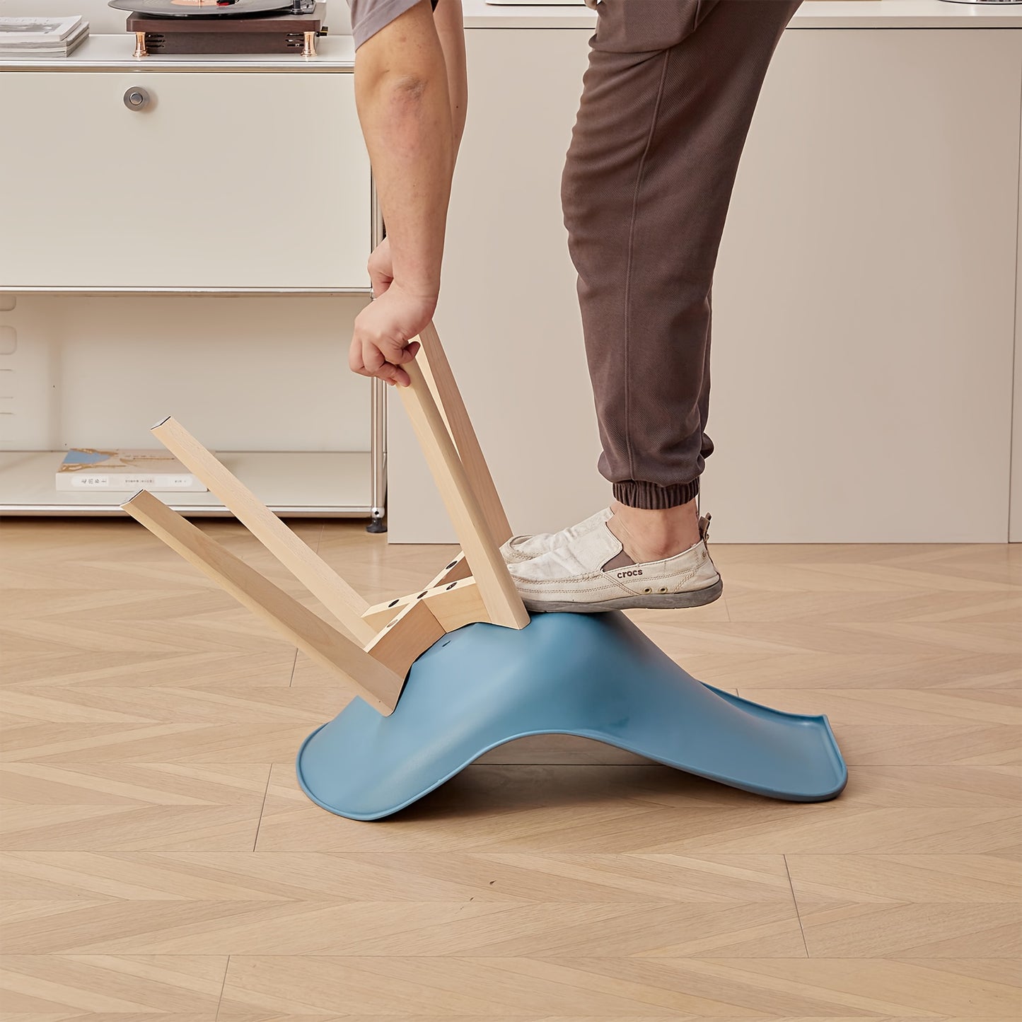 Eetkamerstoel – Stoel – Kuipstoel – Keukenstoel – Designstoel – Set Van 6 – PU Zitting – Beukenhouten Frame