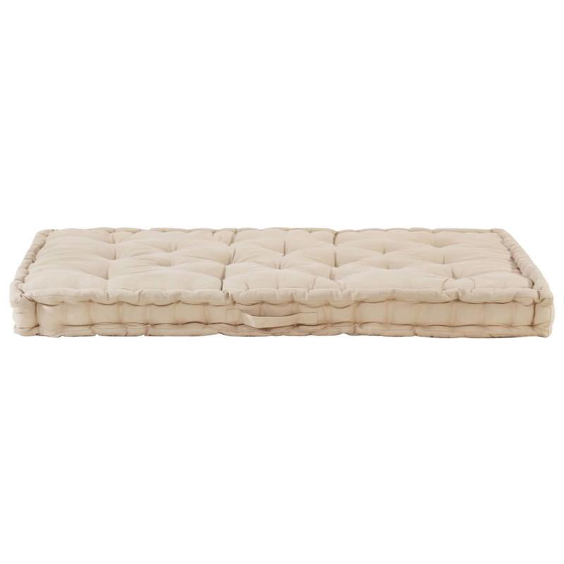 Palletkussen – Zitkussen – Tuinkussen – Loungekussen – Palletbankkussen – Beige – 120x80x10 cm – Comfortabele Dikke Zitlaag – Onderhoudsvriendelijk & Machinewasbaar