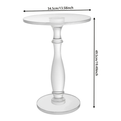 Moderne Rond Tafel – Salontafel – Bijzettafel – Lounge Tafel – Koffietafel – Transparant Acryl – Sterk 39,9 KG Draagvermogen – Ruimtebesparend & Makkelijk In Elkaar Te Zetten