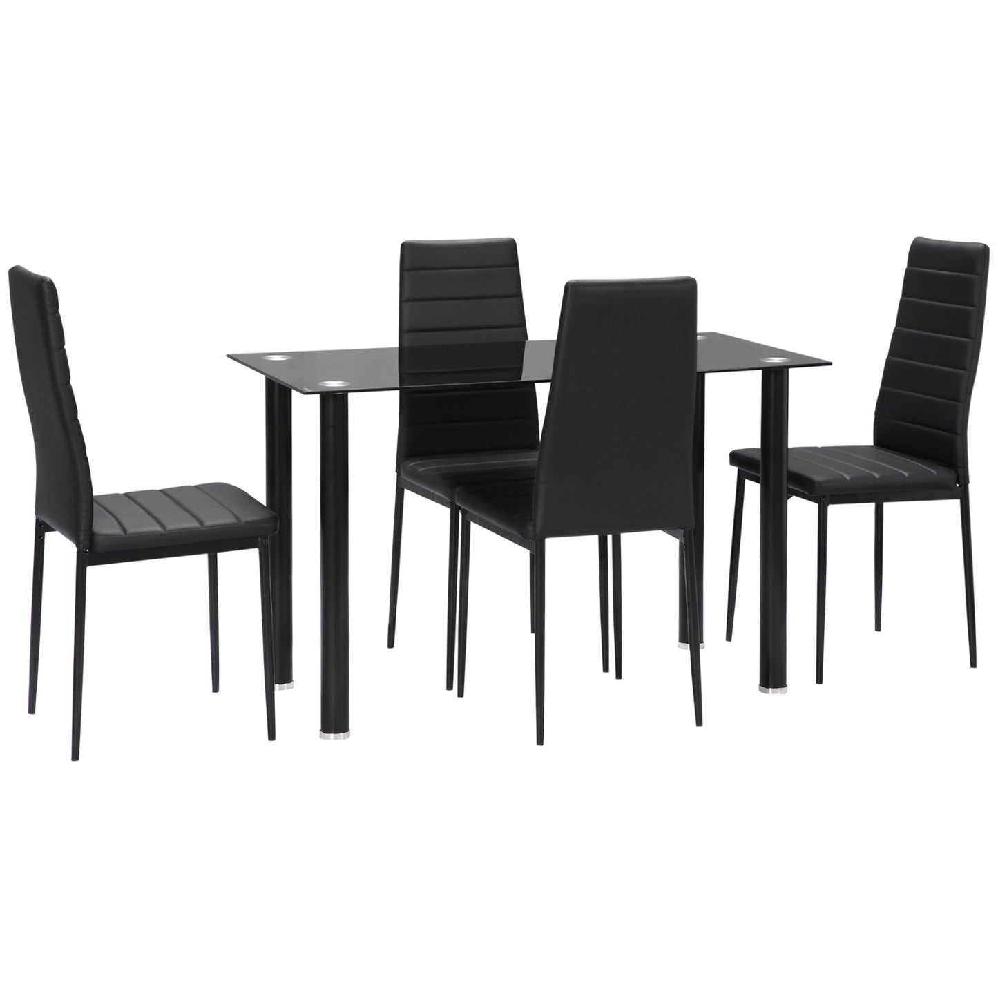 Eetkamerstoelen – Stoelen – Bistrostoelen – Keukenstoelen – Zitstoelen – Set van 2 – Linnen-Polyester Bekleding – Comfortabele Schuimrubber Zitting
