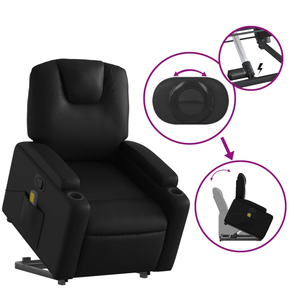 Sta-op-stoel – Liftstoel – Elektrische Fauteuil – Relaxstoel – Gezinsstoel – Verstelbare Rugleuning – Comfortabel Kunstleer
