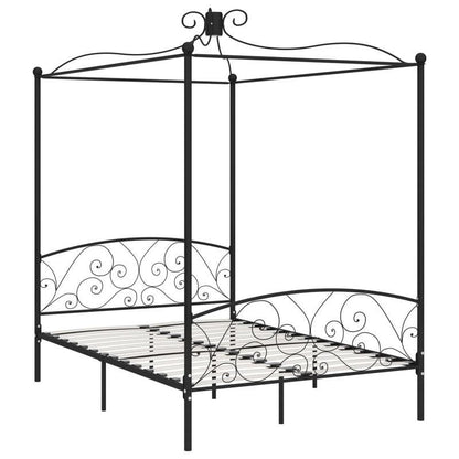 Twijfelaar Bedframe – Bedframe Metalen – Bedframe Zonder Hout – Bedframe 120x200 – Bedframe Zwart – Stevig Metaal – Art Deco Gordijnframe