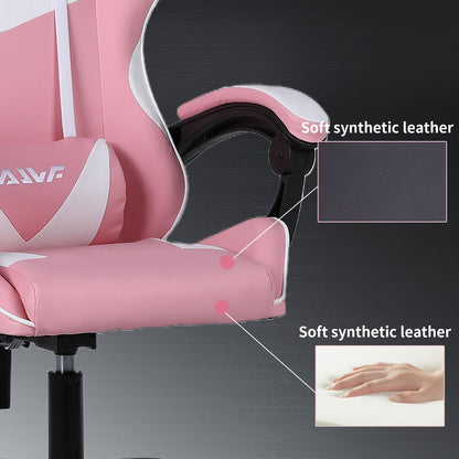 High-Back Gaming Chair PC Office Chair Computer Racing Chair PU Desk Task Chair Ergonomic Executive Swivel Rolling Chair with Lumbar Support for Back Pain Women, Men