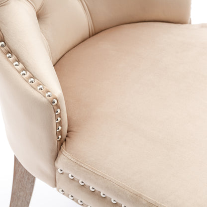 Eetkamerstoel – Stoel – Dining Chair – Kuipstoel – Veloursstoel – Set van 2 – Hoge Rugleuning – Comfortabele Traagschuimvulling